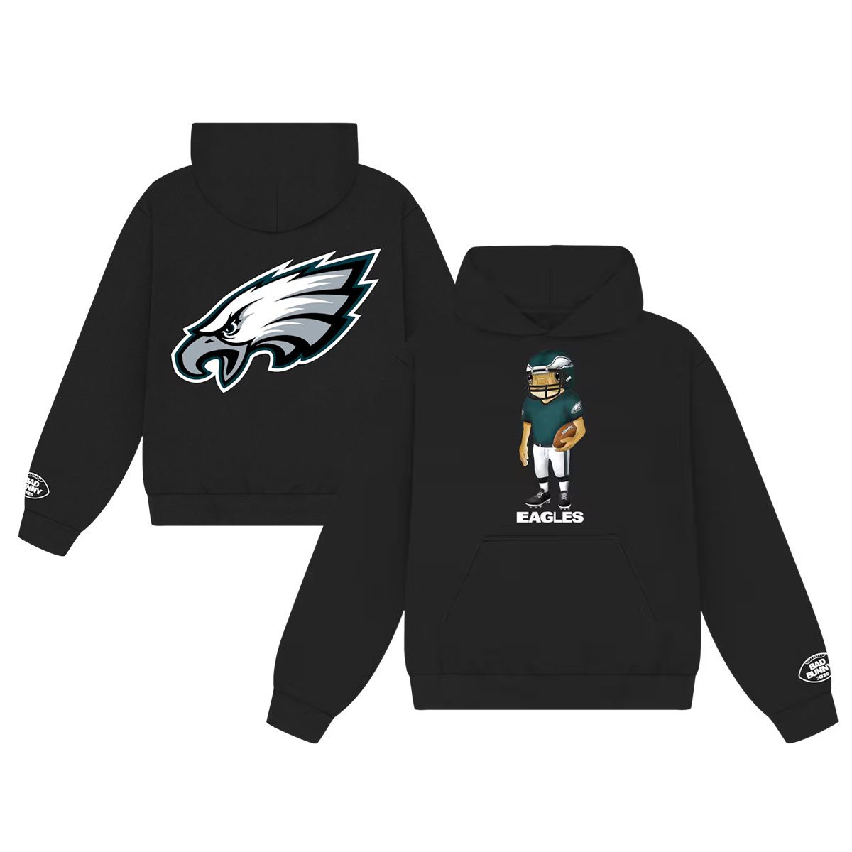 Men 2026 NFL Philadelphia Eagles hoodie black 0011